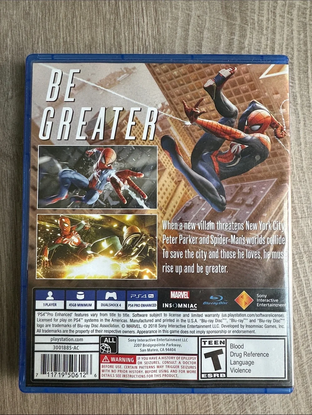 🕷️ Marvel’s Spider-Man PS4 | PlayStation Exclusive | NO SCRATCHES